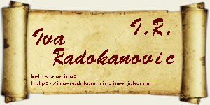 Iva Radokanović vizit kartica